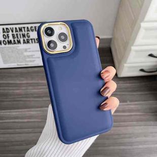 For iPhone 14 Pro Max Plating TPU Bread Bubble Phone Case(Dark Blue)