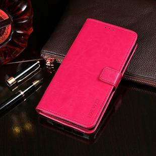 For Xiaomi Black Shark 3 Pro idewei Crazy Horse Texture Horizontal Flip Leather Case with Holder & Card Slots & Wallet(Rose Red)