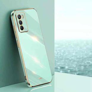 For vivo iQOO Neo5 S XINLI Straight 6D Plating Gold Edge TPU Phone Case(Mint Green)