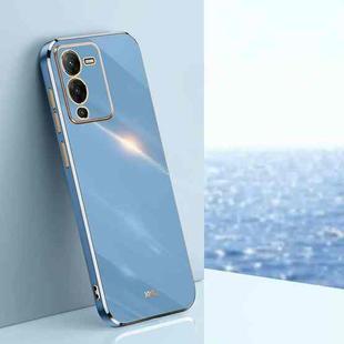 For vivo S15 XINLI Straight 6D Plating Gold Edge TPU Phone Case(Celestial Blue)