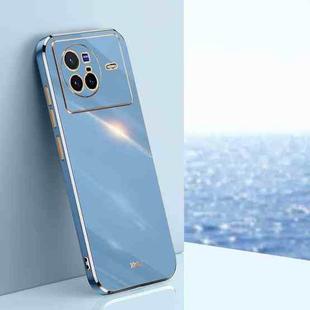 For vivo X80 XINLI Straight Edge 6D Electroplate TPU Phone Case(Celestial Blue)