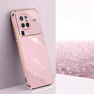 For vivo X80 Pro XINLI Straight 6D Plating Gold Edge TPU Phone Case(Cherry Purple)