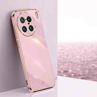 For vivo X90 Pro 5G XINLI Straight 6D Plating Gold Edge TPU Phone Case(Cherry Purple)