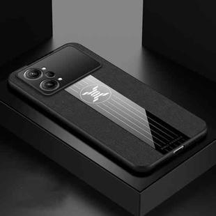 For OPPO K10 Pro XINLI Stitching Cloth Textue Shockproof TPU Phone Case(Black)