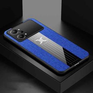 For OPPO K10 Pro XINLI Stitching Cloth Textue Shockproof TPU Phone Case(Blue)