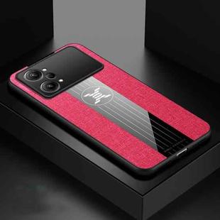 For OPPO K10 Pro XINLI Stitching Cloth Textue Shockproof TPU Phone Case(Red)