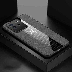 For vivo iQOO Neo 6 XINLI Stitching Cloth Textue Shockproof TPU Phone Case(Grey)