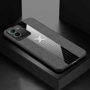 For vivo S15 XINLI Stitching Cloth Textue Shockproof TPU Phone Case(Grey)