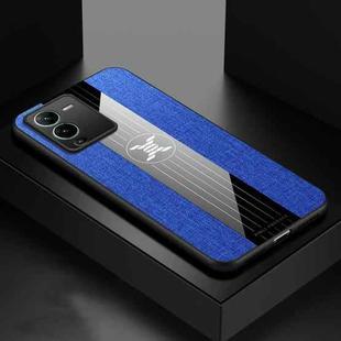 For vivo S15 Pro XINLI Stitching Cloth Textue Shockproof TPU Phone Case(Blue)