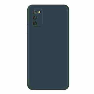 For Samsung Galaxy A03s EU Version Imitation Liquid Silicone Phone Case(Dark Green)