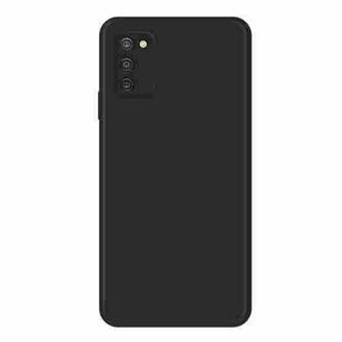 For Samsung Galaxy A03s EU Version Imitation Liquid Silicone Phone Case(Black)