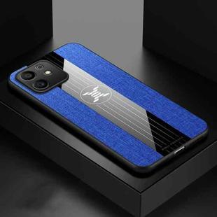 For Honor Play6T Pro XINLI Stitching Cloth Textue Shockproof TPU Phone Case(Blue)