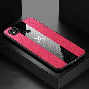 For Xiaomi Redmi 10A XINLI Stitching Cloth Textue Shockproof TPU Phone Case(Red)