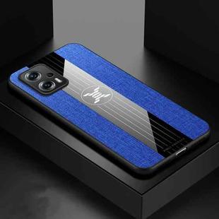 For Xiaomi Redmi Note 11T Pro XINLI Stitching Cloth Textue Shockproof TPU Phone Case(Blue)