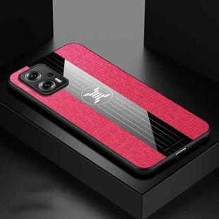 For Xiaomi Redmi Note 11T Pro XINLI Stitching Cloth Textue Shockproof TPU Phone Case(Red)
