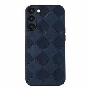 For Samsung Galaxy S23 5G Weave Plaid PU Phone Case(Blue)