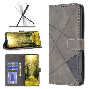 For Nokia X30 Magnetic Buckle Rhombus Texture Leather Phone Case(Grey)