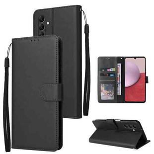 For Samsung Galaxy A14 5G Multifunctional 3 Card Slots Leather Phone Case(Black)