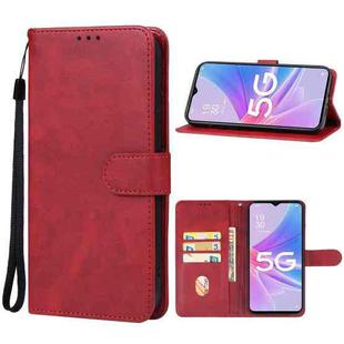 For OPPO A58x Leather Phone Case(Red)