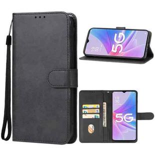 For OPPO A58x Leather Phone Case(Black)