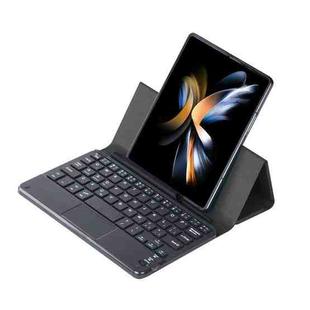 For Samsung Galaxy Z Fold4/Fold3 GKK Magnetic Folding Bluetooth Keyboard Leather Case with Touchpad(Black)