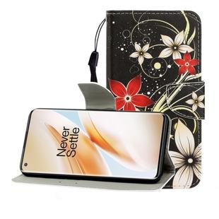 For One Plus 8 Pro Colored Drawing Horizontal Flip Leather Case with Holder & Card Slot & Wallet(Safflower)