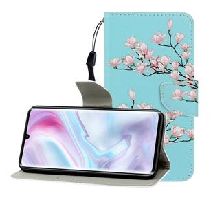 For Galaxy A31 Colored Drawing Horizontal Flip Leather Case with Holder & Card Slot & Wallet(Magnolia)