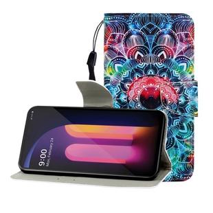 For LG V60 Colored Drawing Horizontal Flip Leather Case with Holder & Card Slot & Wallet(Mandala)