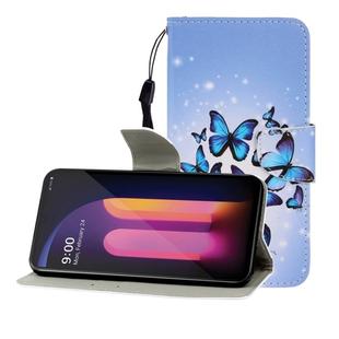 For LG V60 Colored Drawing Horizontal Flip Leather Case with Holder & Card Slot & Wallet(Many Butterflies)
