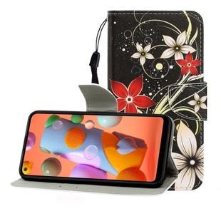 For Huawei Nova 5 Colored Drawing Horizontal Flip Leather Case with Holder & Card Slot & Wallet(Safflower)