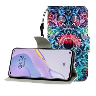 For Huawei Nova 7 Colored Drawing Horizontal Flip Leather Case with Holder & Card Slot & Wallet(Mandala)