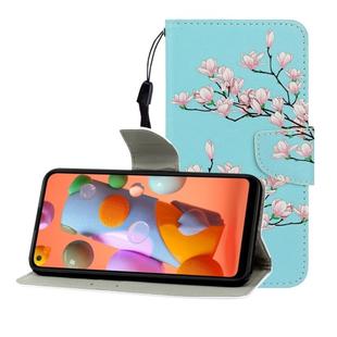 For Huawei P40 Lite E Colored Drawing Horizontal Flip Leather Case with Holder & Card Slot & Wallet(Magnolia)