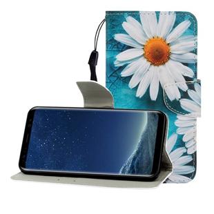 For Galaxy S8 Colored Drawing Horizontal Flip Leather Case with Holder & Card Slot & Wallet(Chrysanthemum)
