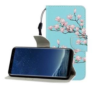 For Galaxy S8 Colored Drawing Horizontal Flip Leather Case with Holder & Card Slot & Wallet(Magnolia)