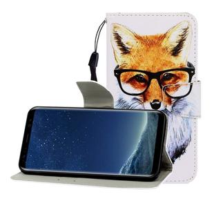 For Galaxy S8 Colored Drawing Horizontal Flip Leather Case with Holder & Card Slot & Wallet(Fox)