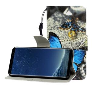 For Galaxy S8 Plus Colored Drawing Horizontal Flip Leather Case with Holder & Card Slot & Wallet(A Butterfly)