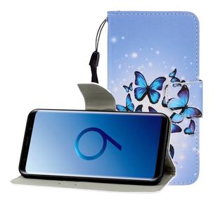 For Galaxy S9 Plus Colored Drawing Horizontal Flip Leather Case with Holder & Card Slot & Wallet(Many Butterflies)