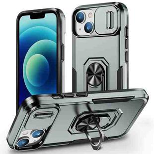 For iPhone 14 Pioneer Armor Sliding Camshield Phone Case(Space Grey)