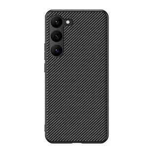 For Samsung Galaxy S23 5G Carbon Fiber Texture Printing Phone Case(Black)