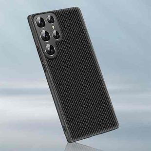 For Samsung Galaxy S23 Ultra 5G Carbon Fiber Texture Printing Phone Case(Black)