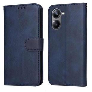 For Realme 10 4G Global Classic Calf Texture Flip Leather Phone Case(Blue)