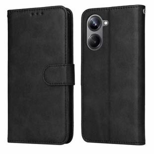 For Realme 10 4G Global Classic Calf Texture Flip Leather Phone Case(Black)