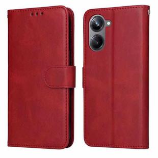 For Realme 10 Pro 5G Classic Calf Texture Flip Leather Phone Case(Red)