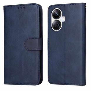 For Realme 10 Pro+ 5G Classic Calf Texture Flip Leather Phone Case(Blue)