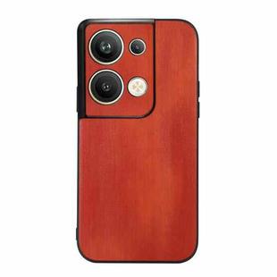 For OPPO Reno9 Pro+ Yellow Cow Texture PU Phone Case(Brown)