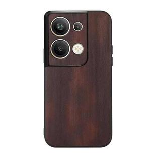 For OPPO Reno9 Pro+ Yellow Cow Texture PU Phone Case(Coffee)