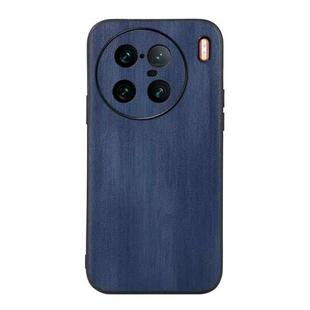 For vivo X90 Pro+ Yellow Cow Texture PU Phone Case(Blue)