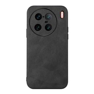 For vivo X90 Pro+ Cowhide Texture PU Phone Case(Black)