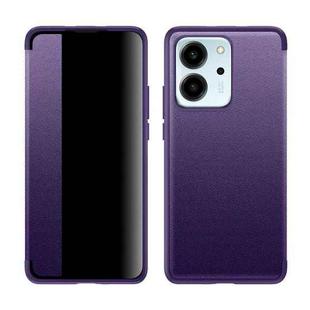 For Honor 80 SE Leather + TPU Frame Shockproof Phone Case(Purple)