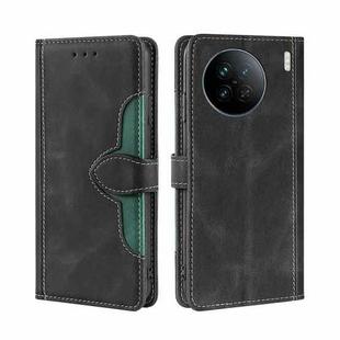 For vivo X90 Skin Feel Magnetic Buckle Leather Phone Case(Black)